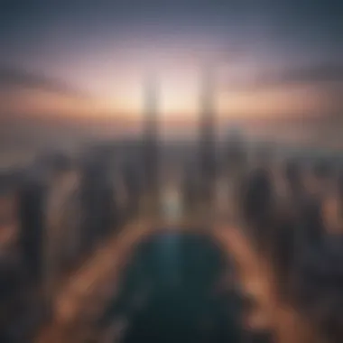 Dubai Skyline with Iconic Architecture Dubai skyline featuring iconic buildings