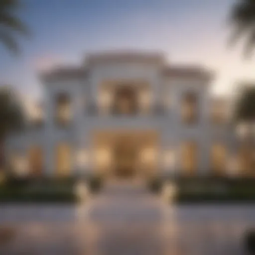 Stunning exterior view of Emaar South Villa highlighting its architectural elegance.