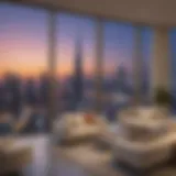 Luxury apartment view in Dubai