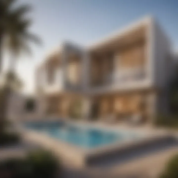 A stunning exterior view of Caya Villas showcasing modern architectural design