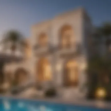 Luxurious exterior view of Nakheel Nad Al Sheba Villas showcasing architectural beauty