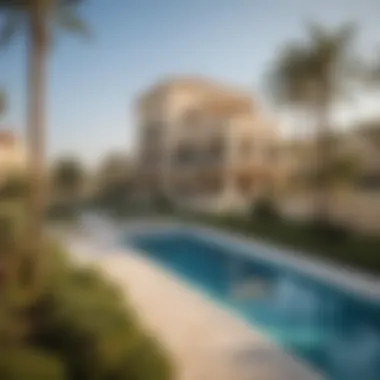 Scenic view of the surrounding landscape of Nakheel Nad Al Sheba Villas