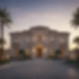 Luxurious villa exterior in Mudon