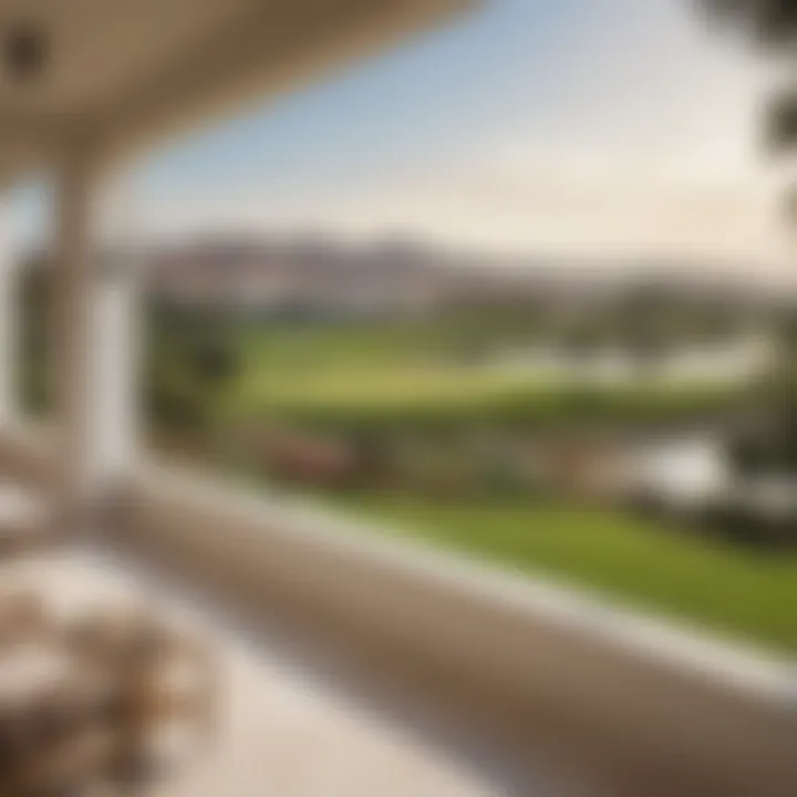 Panoramic view of the golf course from the clubhouse terrace