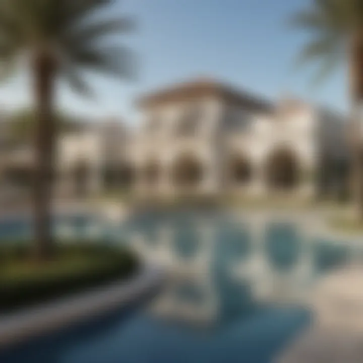 Elegant community amenities in Jumeirah Golf Estates including a clubhouse