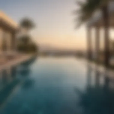 Infinity pool with a view in a Jumeirah villa