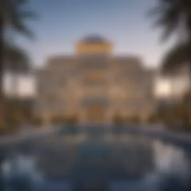 Exterior view of the largest mansion in Dubai showcasing its grandeur