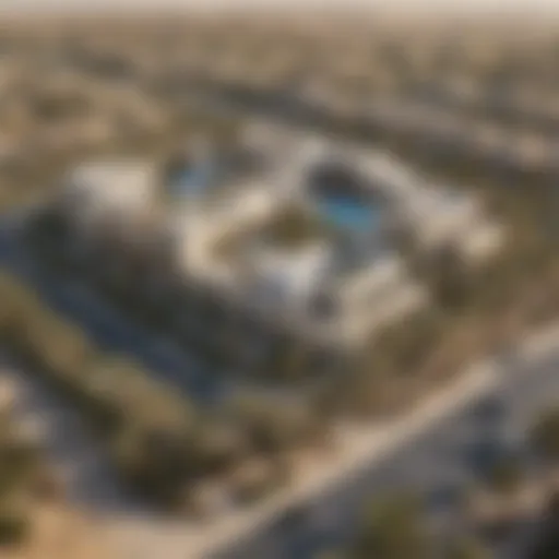 Aerial view of Murooj Al Furjan East showcasing luxury villas