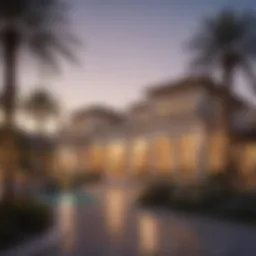 Stunning view of upscale villas in Arabian Ranches