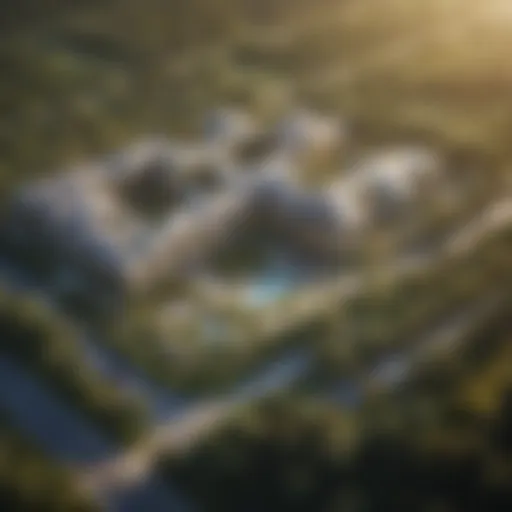 Aerial view of Sobha Hartland and its surroundings