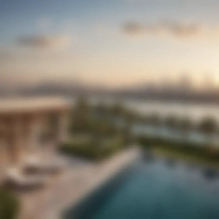 Scenic view of Dubai's skyline from a luxury villa