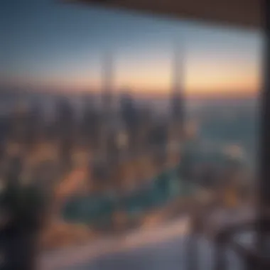 Stunning view of Dubai skyline from a five-bedroom home balcony