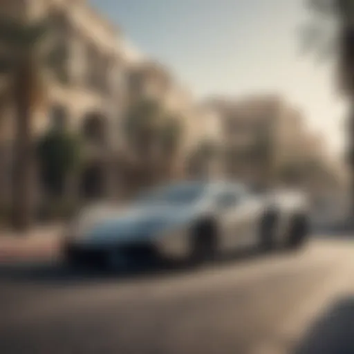 Stunning Lamborghini on the streets of Dubai